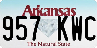 AR license plate 957KWC