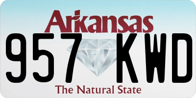 AR license plate 957KWD