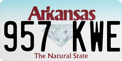 AR license plate 957KWE