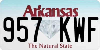 AR license plate 957KWF