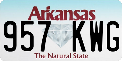 AR license plate 957KWG