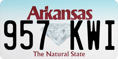 AR license plate 957KWI