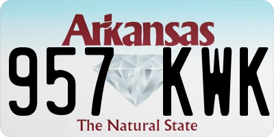 AR license plate 957KWK