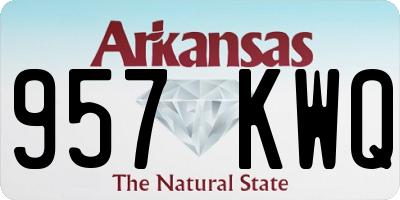AR license plate 957KWQ