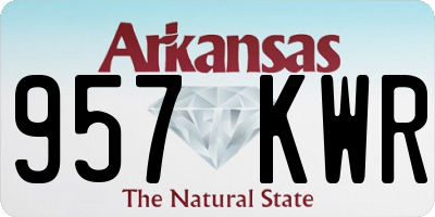AR license plate 957KWR