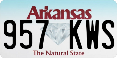 AR license plate 957KWS