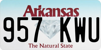 AR license plate 957KWU