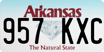 AR license plate 957KXC