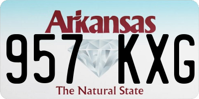 AR license plate 957KXG