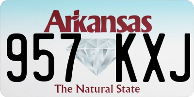 AR license plate 957KXJ