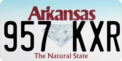 AR license plate 957KXR