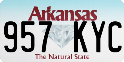 AR license plate 957KYC