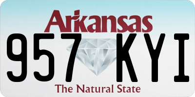 AR license plate 957KYI
