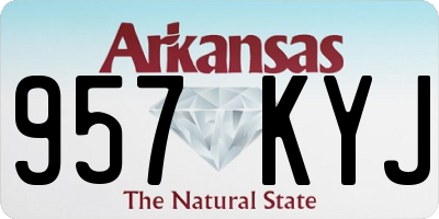 AR license plate 957KYJ
