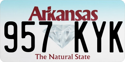 AR license plate 957KYK