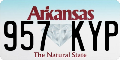 AR license plate 957KYP