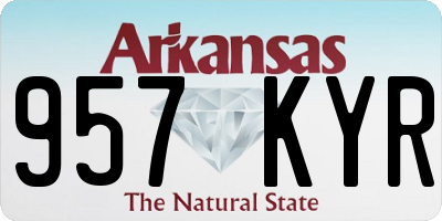 AR license plate 957KYR