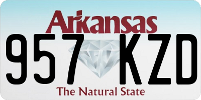 AR license plate 957KZD