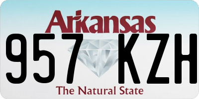 AR license plate 957KZH