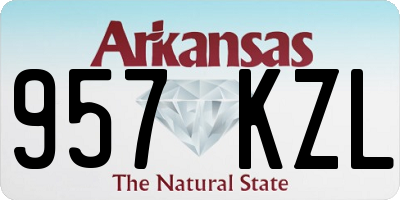 AR license plate 957KZL