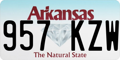 AR license plate 957KZW