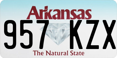 AR license plate 957KZX