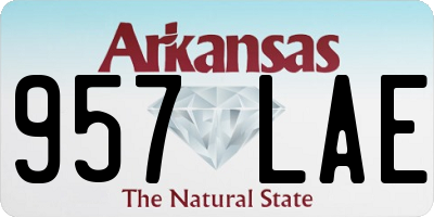 AR license plate 957LAE