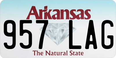 AR license plate 957LAG