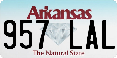 AR license plate 957LAL
