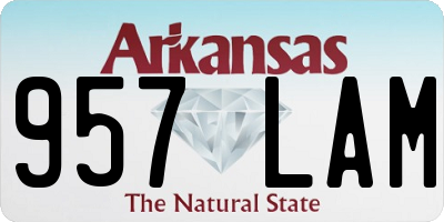AR license plate 957LAM