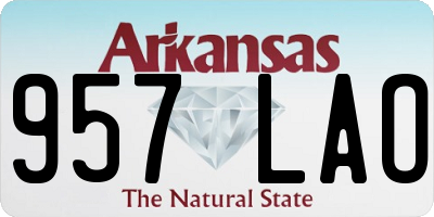 AR license plate 957LAO