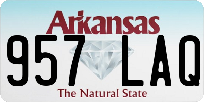 AR license plate 957LAQ
