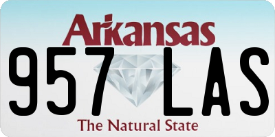 AR license plate 957LAS