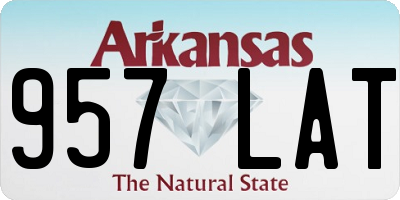 AR license plate 957LAT