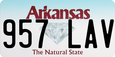 AR license plate 957LAV