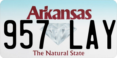 AR license plate 957LAY