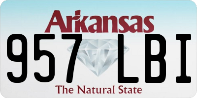 AR license plate 957LBI