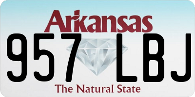 AR license plate 957LBJ