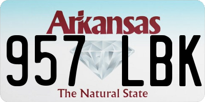AR license plate 957LBK