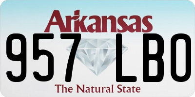 AR license plate 957LBO
