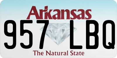 AR license plate 957LBQ