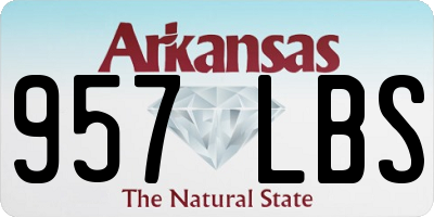 AR license plate 957LBS