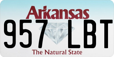 AR license plate 957LBT