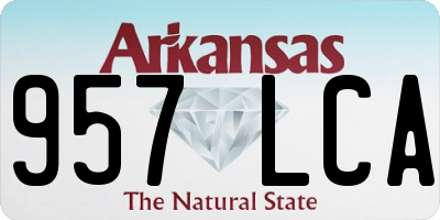 AR license plate 957LCA