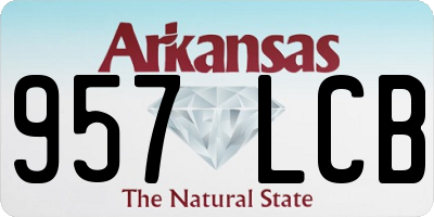 AR license plate 957LCB
