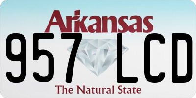 AR license plate 957LCD