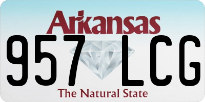 AR license plate 957LCG