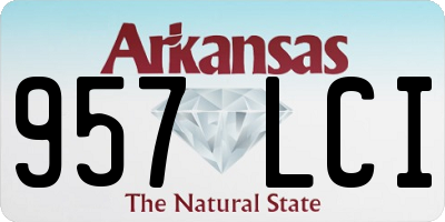 AR license plate 957LCI
