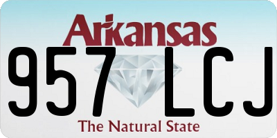 AR license plate 957LCJ