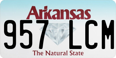 AR license plate 957LCM